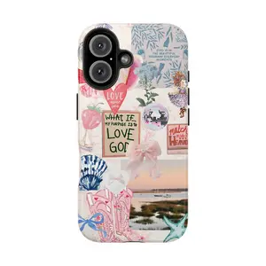 Glittercutie what if my purpose is to love god Vintage Collage Preppy Collage Scrapbook Phone Cases Phone Cover Hard Case Tough 2-piece Magnetic Phone Case