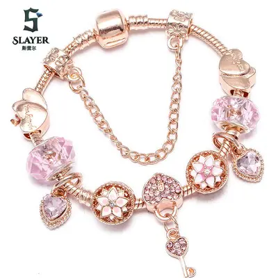 Pandora Charm Bracelet Rose Gold TikTok Shop
