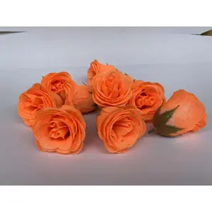 Orange Glitter Rose Heads