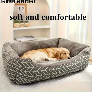 4 sizes available, Shaped beds, a plush dog bed made of felt polyester, warm winter pet sofa suitable for small to large breeds, thick cushion no assembly, perfect for cats and dogs (Model: DM399)