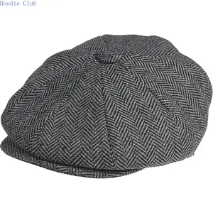 Men's Vintage Herringbone Newsboy Cap Peaky Blinders Style Tweed Flat Top Hat Gatsby Ivy Cap Old Money Aesthetic Winter Fall Heritage Headwear British Retro Classic Accessory Gift for Him Artificial Christmas Tree with Snow outdoor portable phone rope