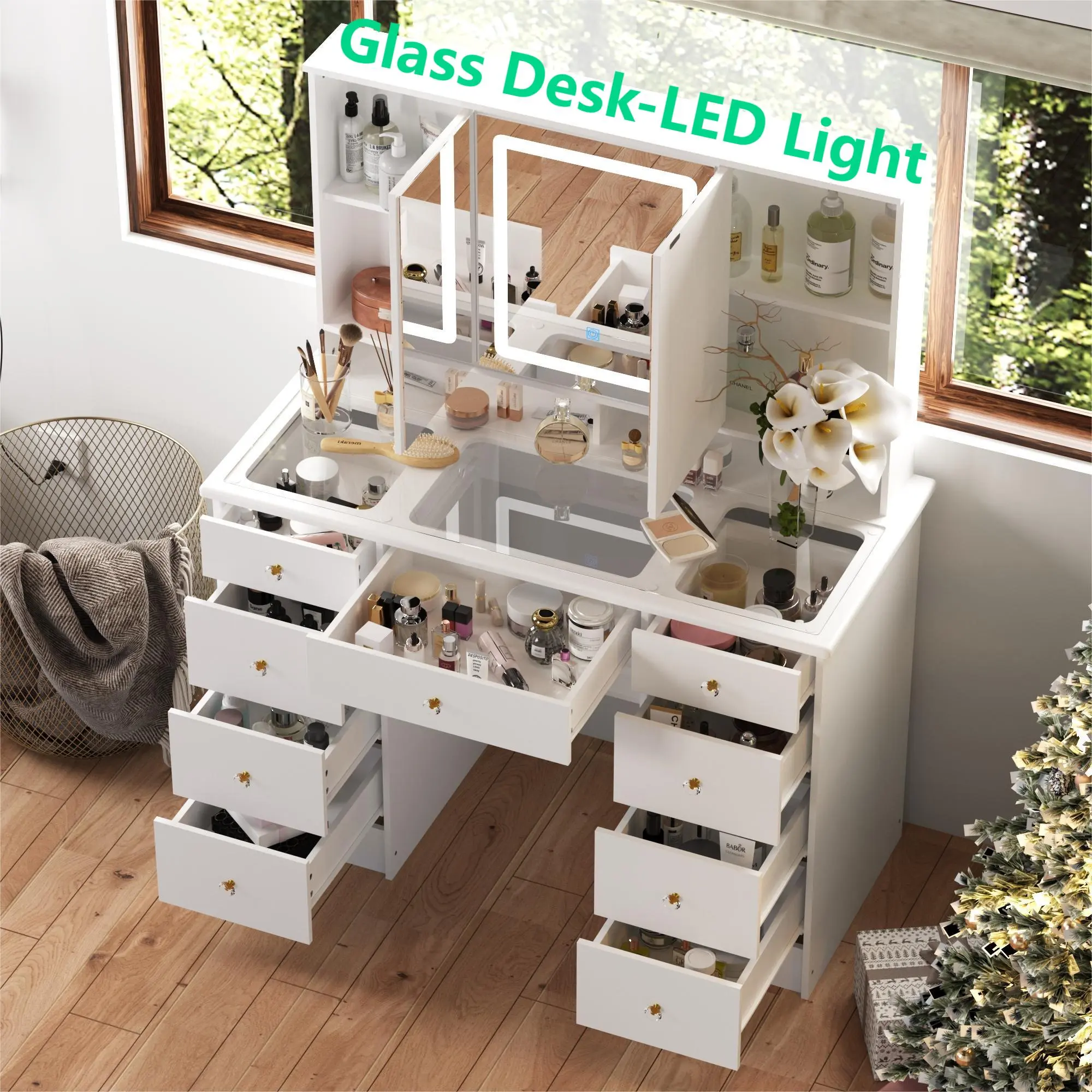 [2] Glass Desk-LED Light