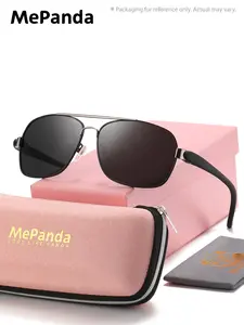 Mepanda 1 Piece Unisex Full Frame Sunglasses，Rectangle Frame Sunglasses UV400 Retro Frames Showcasing Personality