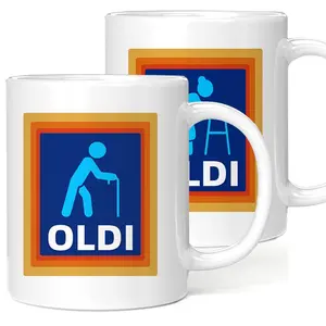 Funny Coffee Mug, 1 Count Ceramic Mug with Handle, Reusable, Gift for Grandpa Grandma, Birthday Gift, Thanks Giving Gift, Drinkware