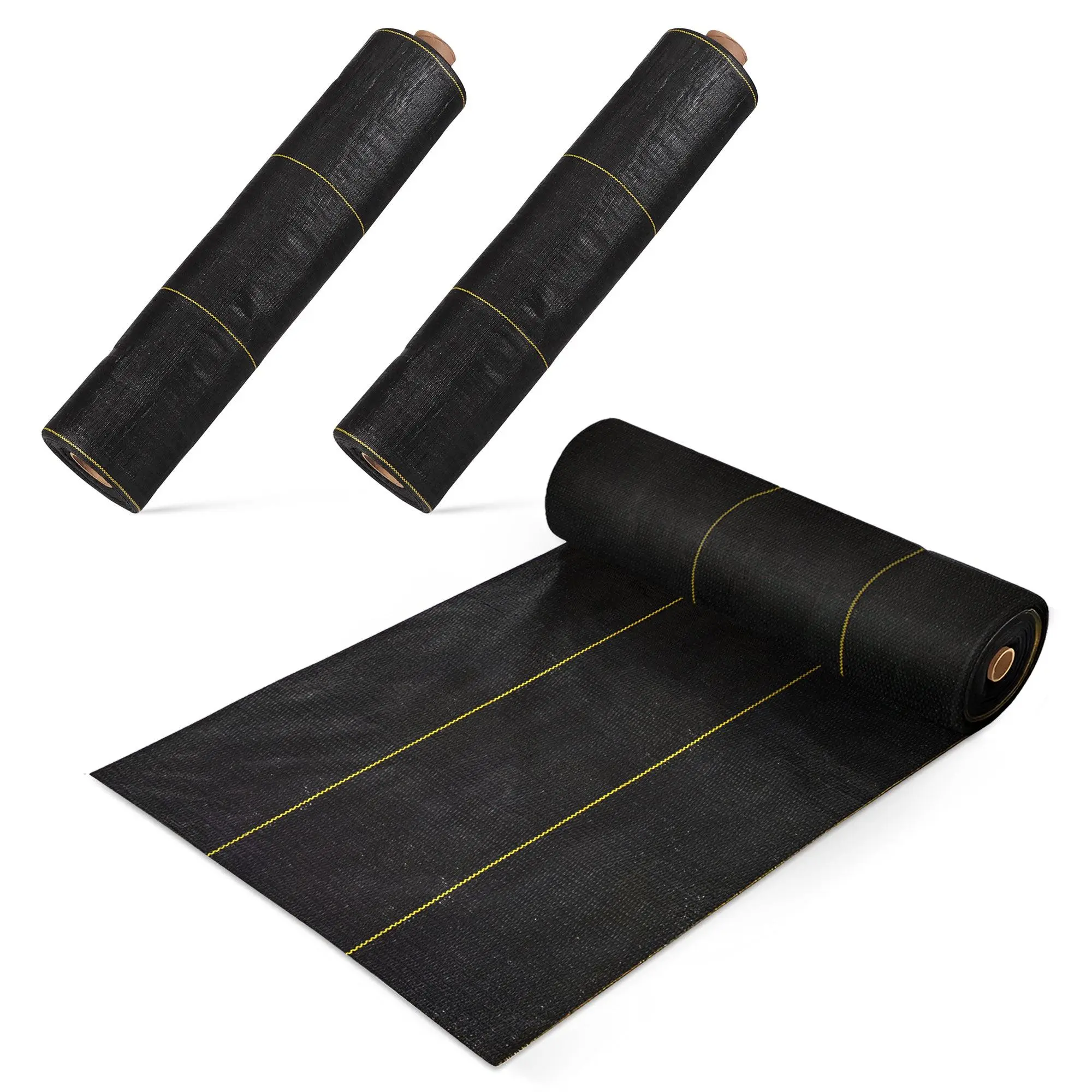 DeWitt Sunbelt 3' Wide Weed Barrier Landscape Fabric Ground Cover, 300' (3 Pack)