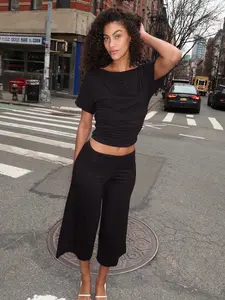 Saro Gaucho Pant in Black