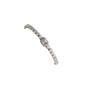 Stainless Steel PVD Coated Bracelet with Diamond Accent - Elegant Design Jewelry Piece