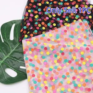 Multicolor Dot Mesh Fabric, Netting Fabric for DIY Bowknots, Party Cape, Photography Backdrop, Ideal for Creative Projects, Versatile Craft Material