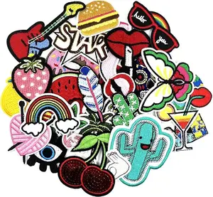 32 Pcs Iron on Patches for Clothing Jackets Cute Sew on Appliques Patch Iron on Decals for Jeans Jackets Vest Backpacks Hats Caps Kids Boys Girls