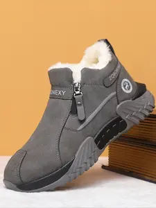 Fashionable Men's Snow Boots, Stylish Winter Footwear, Comfortable and Warm, Perfect for Cold Weather, Trendy Mens Shoes