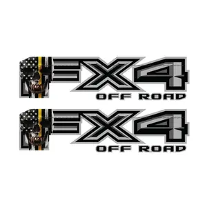 FX4 Off Road Decal Replacement Sticker F 150 Bedside / Skull Yellow Line