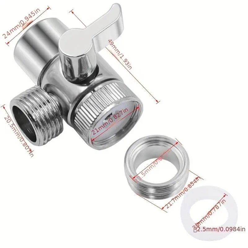 Universal Faucet Switch Adapter Kitchen Sink Splitter Diverter Valve Water Tap Connector for Toilet Bidet Shower Bathroom Faucet Attachment