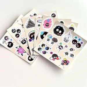 Super Cute  6 Sheets/ 50PCS Stickers PVC Water-Proof Colorful Soot Stickers Pack