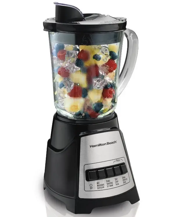 Hamilton Beach 58148 BLK Elite Countertop Blender - Glass Jar, Pack of 2 for Kitchen Use with Blender Jug, Blender Jug Blenders