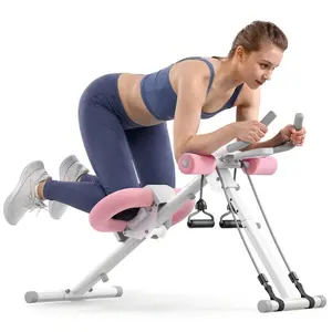 Abdominal Machine, Adjustable Abdominal Trainer, Suitable for Home Core Exercises, Foldable, Knee Support, Home Abdominal Exercise Machine, Core Training System