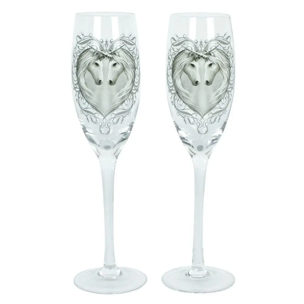 Unicorn Champagne Glasses Pair - Elegant Design with Unique Unicorn Features