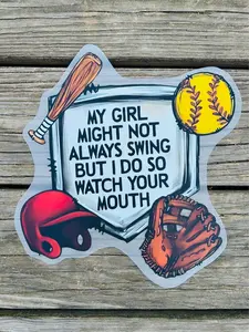 My Girl Softball Direct To Film Apparel Transfer