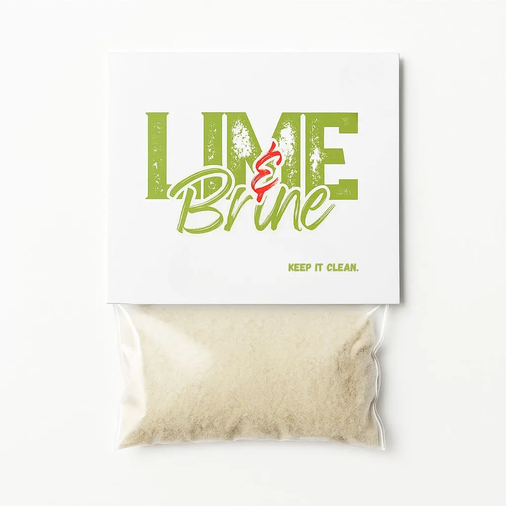 Lime & Brine – Kitchen Cleaning Powder Packets (2 Tbsp) – Removes Gunk, Residue & Build-Up Naturally