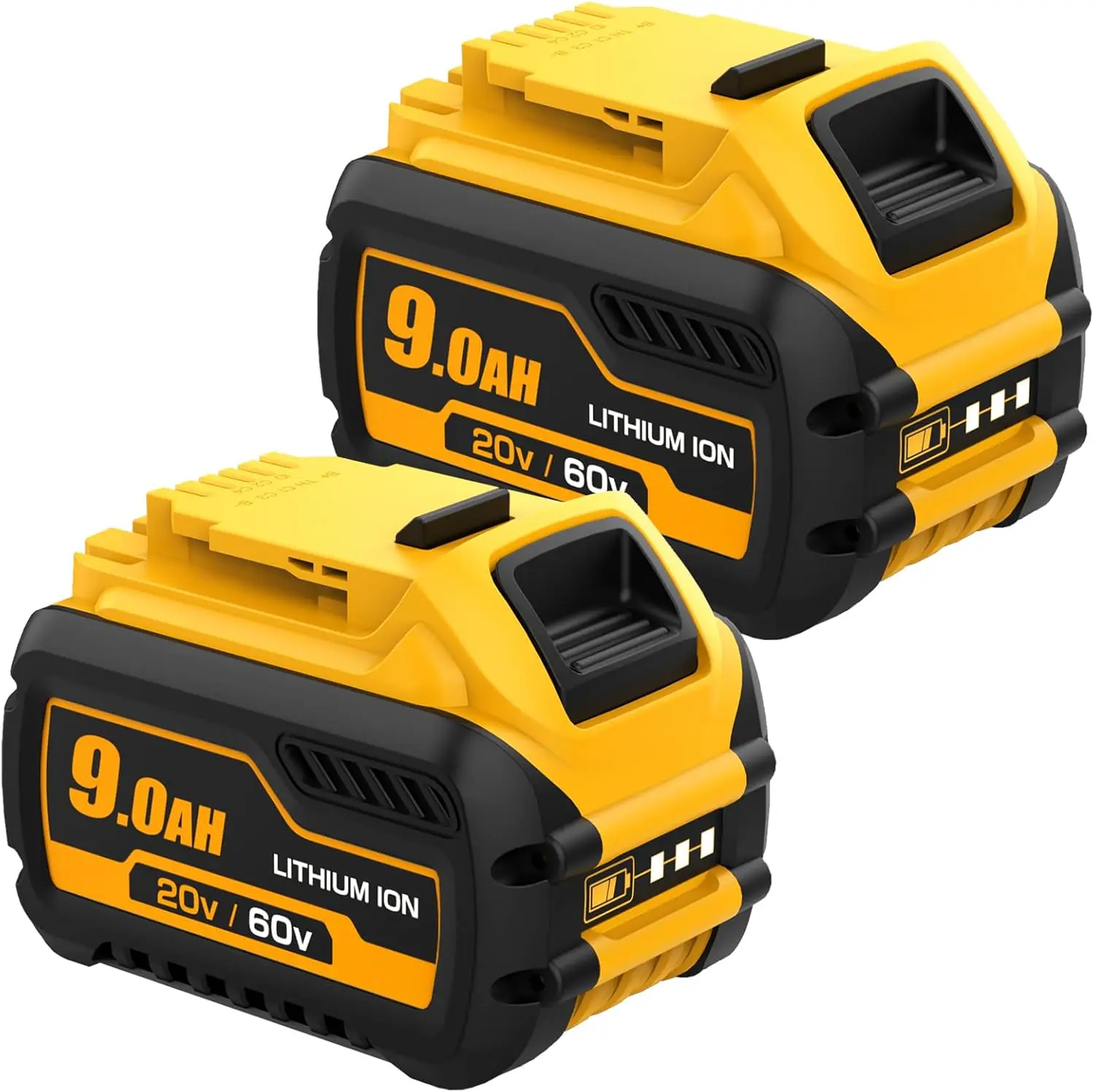 2-Pack Upgraded 9.0Ah FlexVolt Cordless Tool Compatible Replacement Batteries - 20V/60V Max for DCB606, DCB609, DCB612 Power Tools, 6-Layer Protection, Advanced Safety Features, High-Capacity Lithium Upgraded Battery Replacement, Compatible Replacement Ba