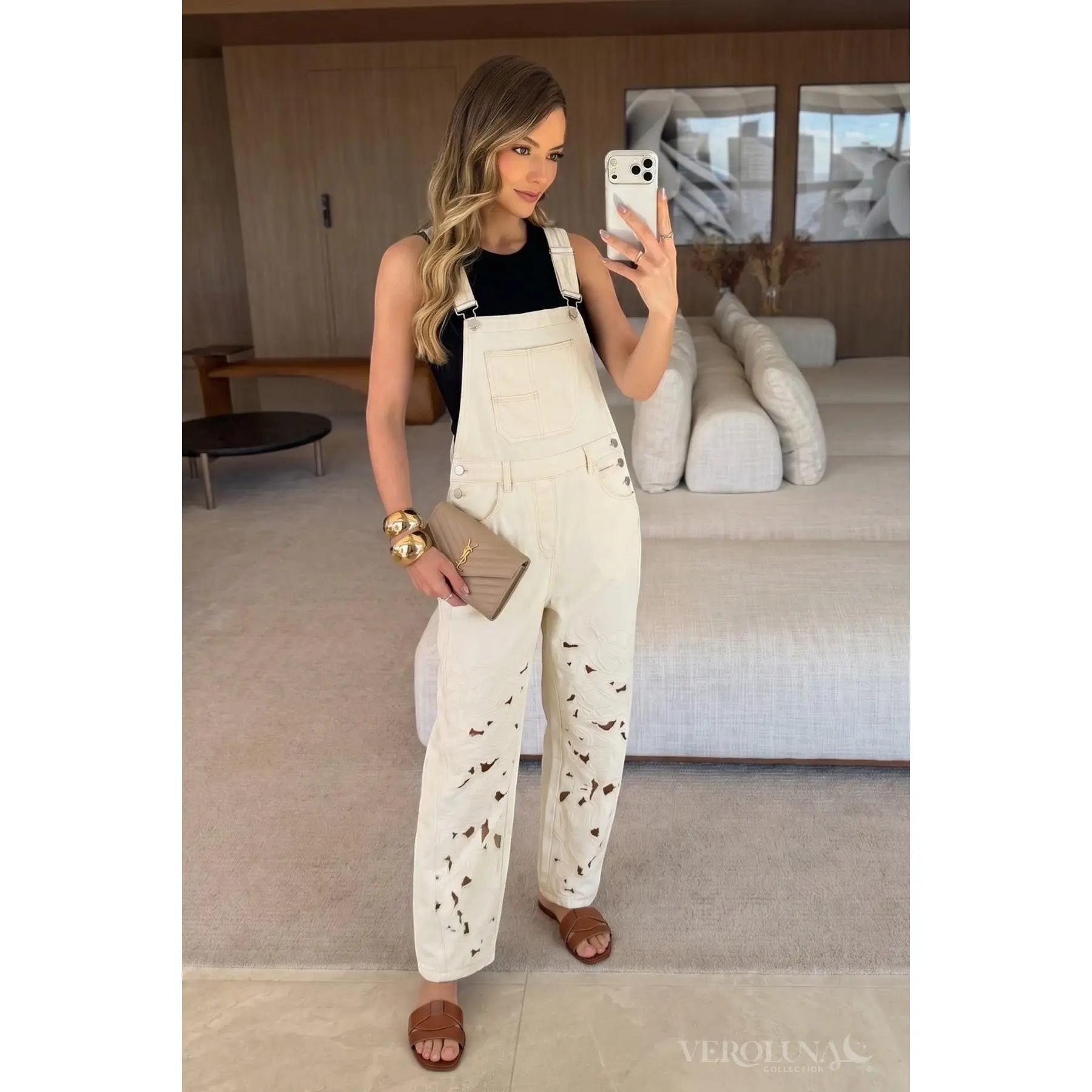 DOLCE VITA EMBROIDERED OVERALL