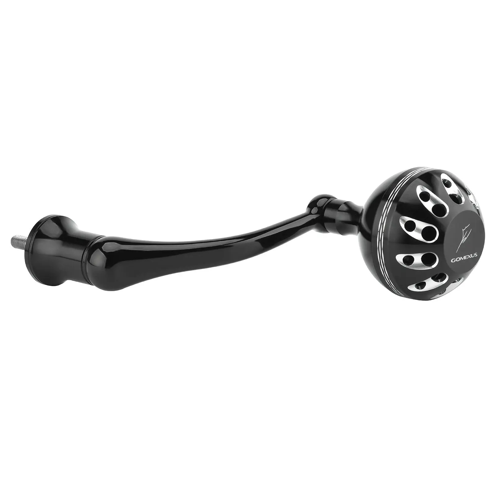 Gomexus Power Handle, 57mm Lightweight Aluminum Upgrade with Round Knob, Easy Crank Handle for Abu Garcia Revo Zata