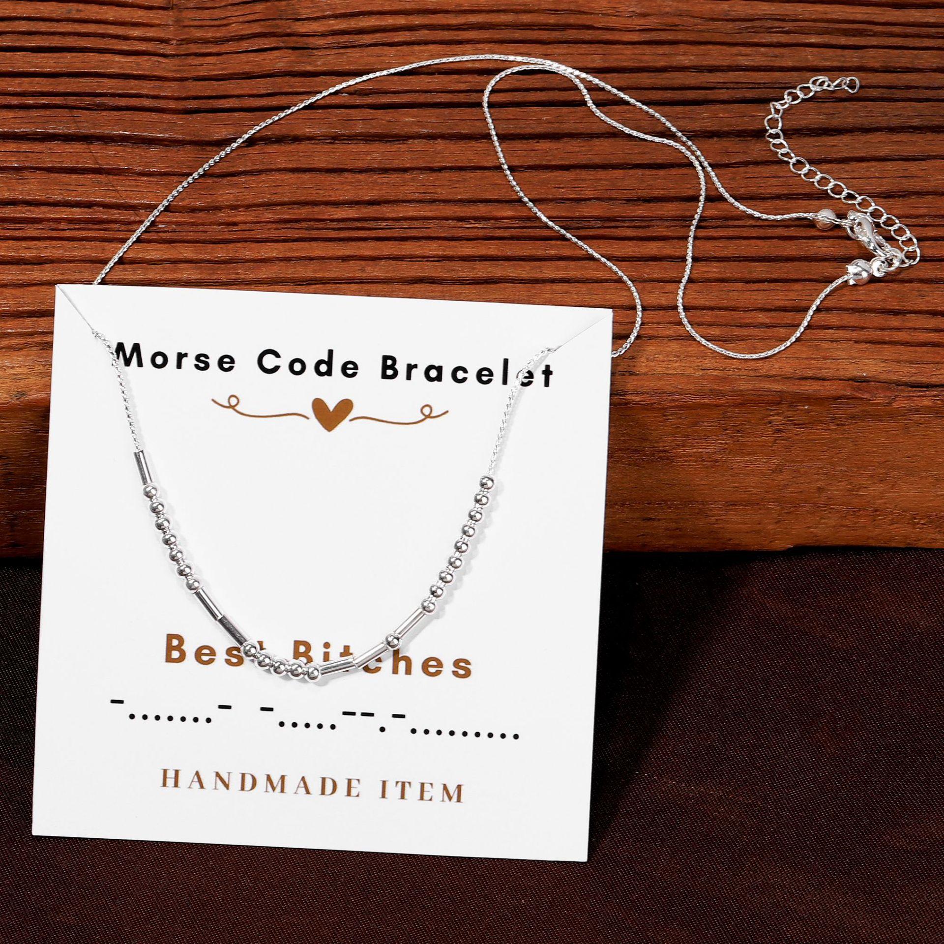 Morse code necklace alphanumeric couple personalized collarbone chain necklace