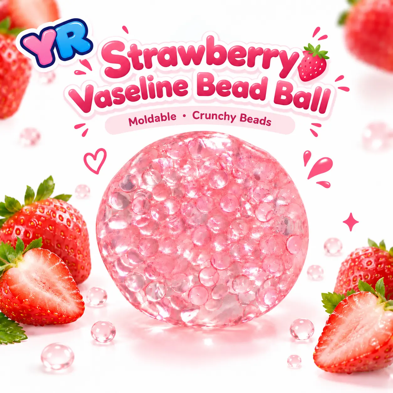 YR Vaseline Bead Ball Squishy Moldable Crunchy Beads - Stress Relief Toy