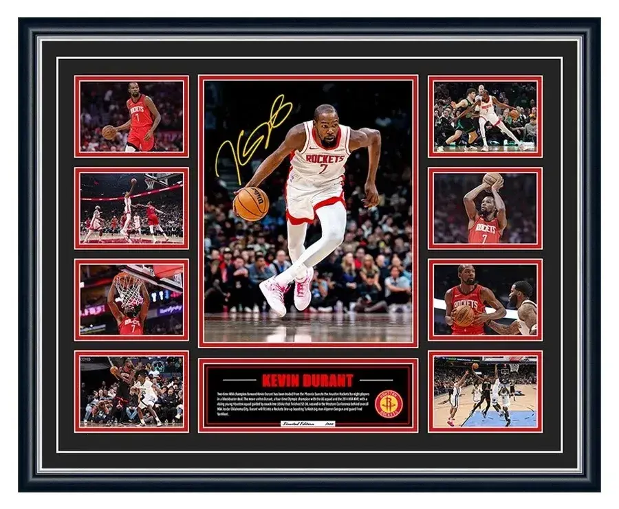Kevin Durant Houston Rockets Poster Signed Limited Edition, Gift For Fans ( Unframed - Print Only )
