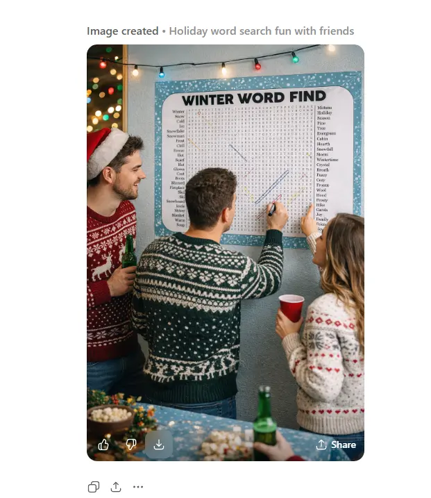 Giant Winter Word Search & Crossword Puzzle Print Poster - 300 dpi High-Quality Print, Large Word Find, Gathering Activity for Parties & Classrooms, Available in a Variety of Sizes, Family Gatherings