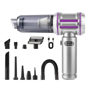 Powerful Cordless Vacuum 16,000Pa – Lightweight, 3 Speed Modes + LED Display, Flexible Hose & Multi-Tool Kit, Type-C Fast Charge for Car Interior, Home & Pet Hair
