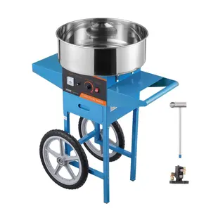 【Summervibes】VEVOR Electric Cotton Candy Machine with Cart,  1000W Commercial Candy Floss Maker with Stainless Steel Bowl, Sugar Scoop and Drawer, Perfect for Home, Kids Birthday, Family Party, Blue