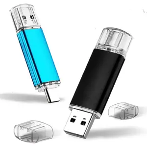 2 Pack 64GB Type-C USB 3.0 Flash Drive 128GB 2-in1 USB-C Thumb Drives Memory Stick Jump Drive for Smartphones,,Tablet,PC