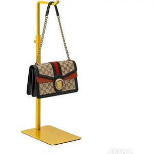 Adjustable Golden Purse Display Stand, Purse Holder Hanger Hook Rack for Handbags, Suitable for Desktops, Wardrobes and Commercial Stores