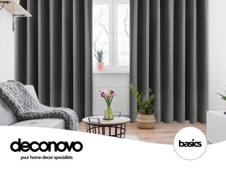 Plain Curtains 2 panels, Deconovo Solid Thermal Insulated Grommet Plain Curtains/Drapes for Bedroom and Living Room