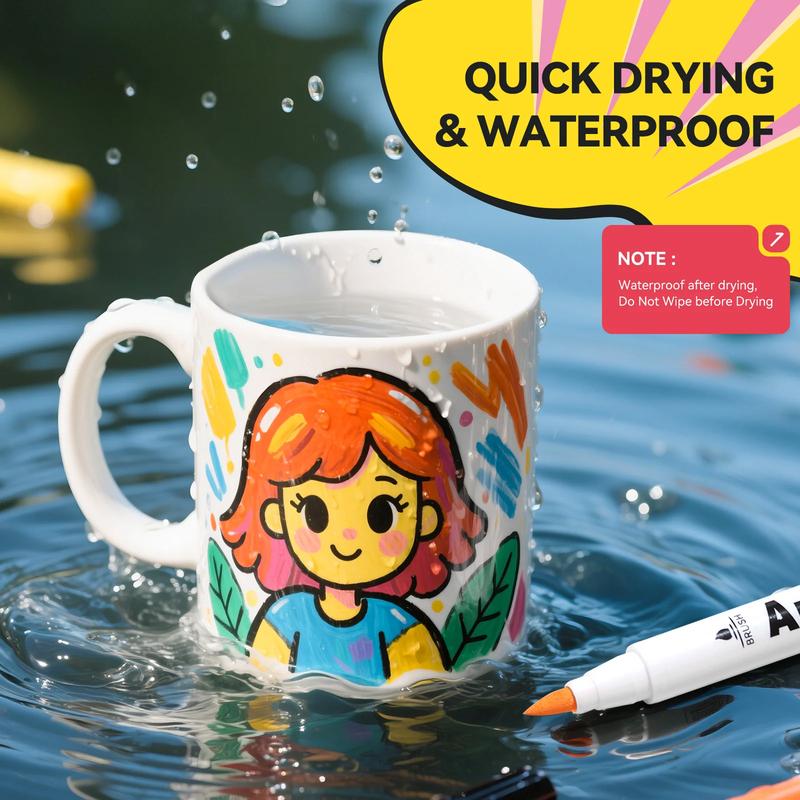 Arrtx 120 Anime Colors Acrylic Markers Brush Tip Paint Pens 120A Art Materials Art School Supplies Artist Grade Arrtx 120 Anime Colors Acrylic Markers Brush Tip Paint Pens 120A Art Materials Art School Supplies Artist Grade