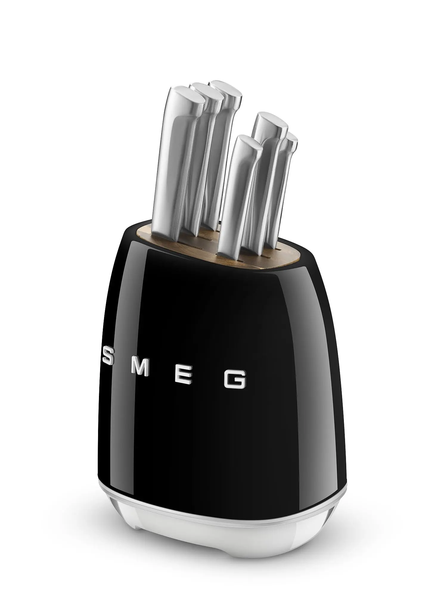 SMEG Stainless Steel Knife Block Set SMEG Stainless Steel Knife Block Set