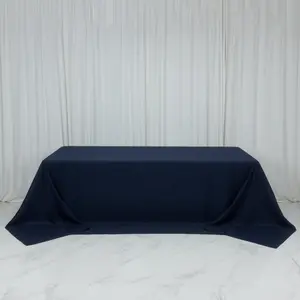 Polyester Rectangular King Tablecloth – 108" x 156" Extra-Wide Navy Blue, Wrinkle-Resistant Banquet Linen for Catering, Events & 8ft Tables