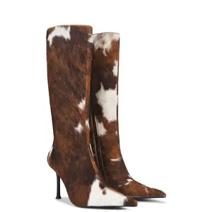 Jeffrey Campbell Darling Boots in Tan White Cow
