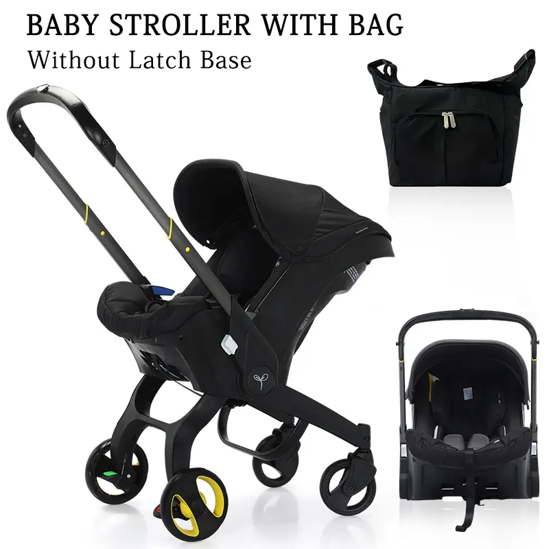 Baby Stroller with Free Bag ,Newborn Stroller,Foldable Stroller Legs,Equipped with Chest Clip,One-Click Contraction Function,Alloy Metal Material,4-wheel Travel Toddler Stroller #DealsForYouDays