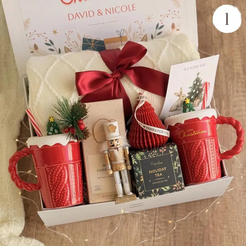 Winter gift basket, cozy christmas gift box, holiday gift box, gift box christmas, Gift for colleagues