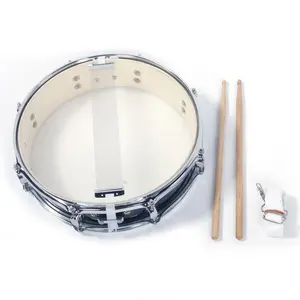 High-Quality 13x3.5 Inch - acoustic drums Snare Drum Set with Drumsticks, Key, and Strap in Black - Perfect for Beginners and Students