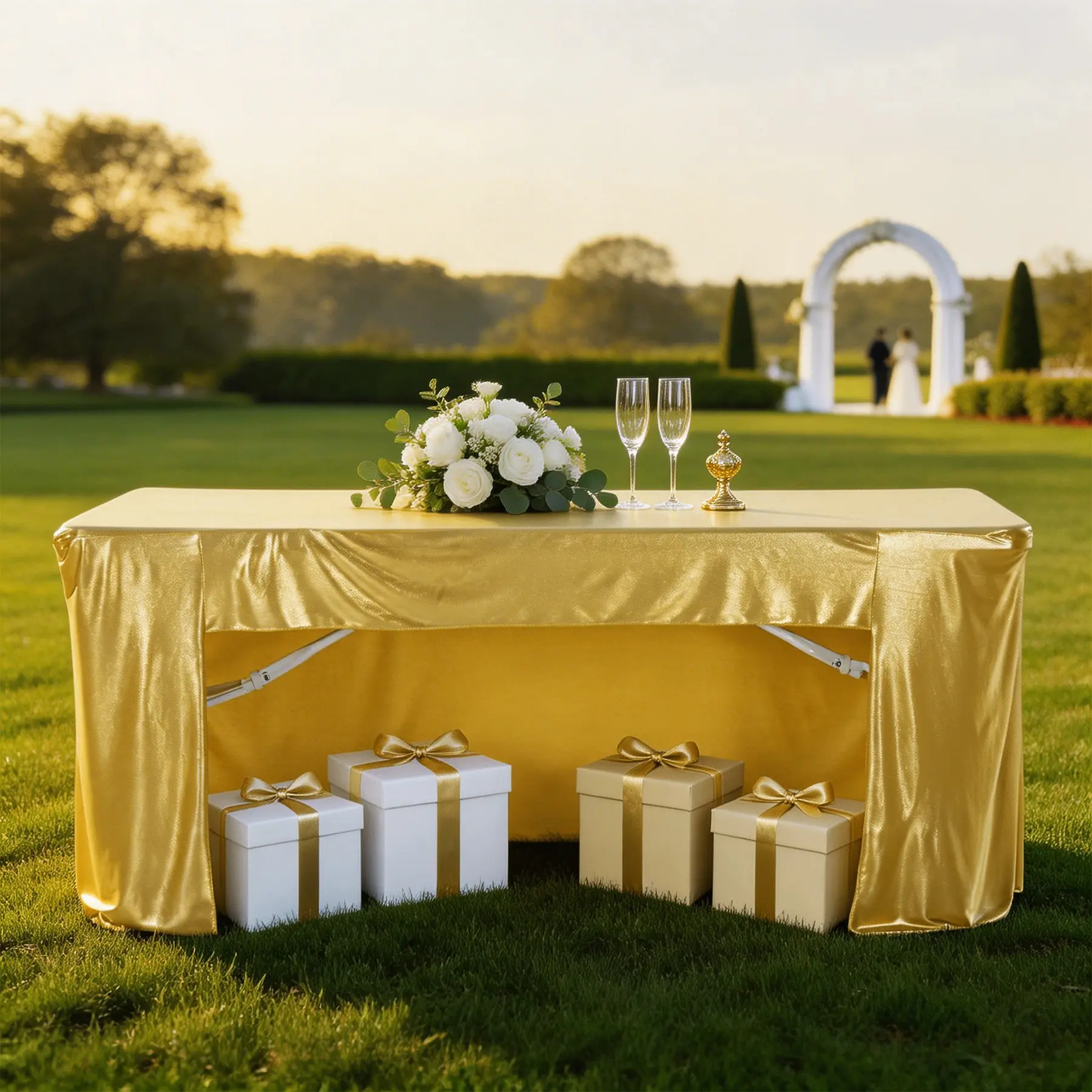 6/8 FT Rectangle Glitter Sequin Tablecloth Table Cover for Rectangular Tables Washable Spandex Banquet Buffet Parties Holiday Dinner Wedding Meeting Summerwins Father's Day Deals For Yo