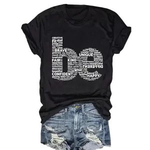 1pc & 100% Cotton Round Neck T-Shirt - Casual Fit Suitable for Boyfriend/Girlfriend Gift, Husband/Wife Apparel, Valentine's Day Present, Year-Round Wearable for Everyday or Special Occasions (Non-)