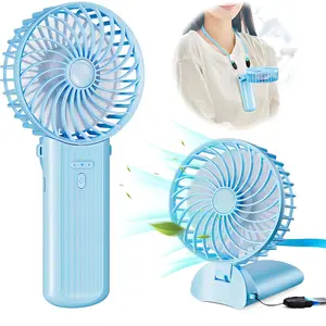 Handheld Fan, Mini Portable Personal Fan with lanyard, 4 Speeds Level 180? Foldable Design for Desk/Travel/Office/Outdoor