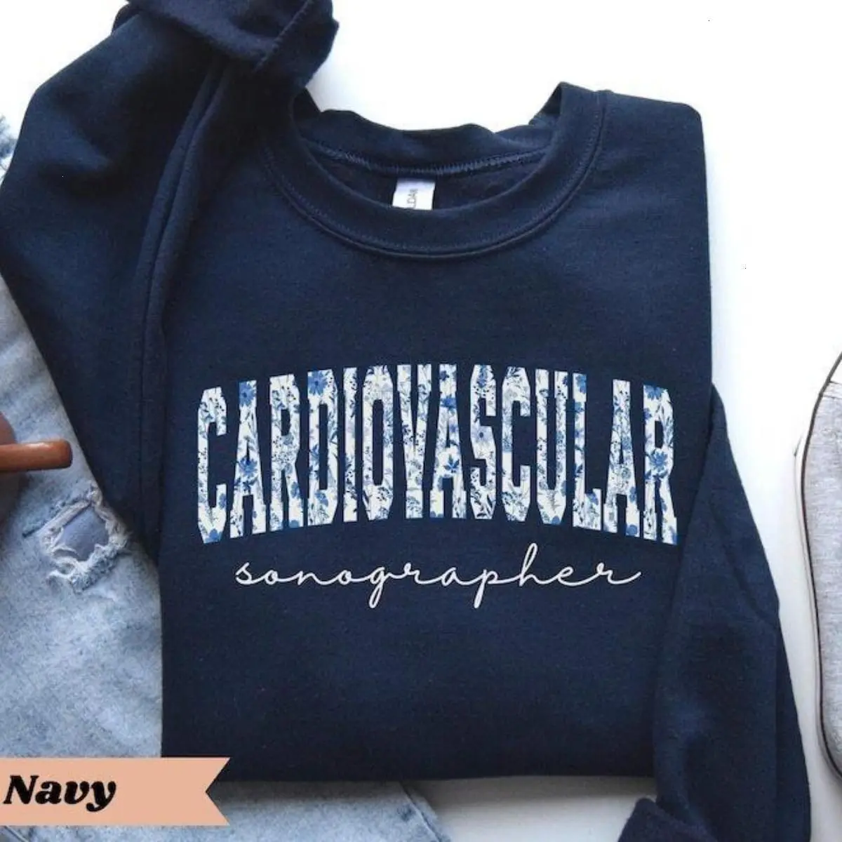 Cardiac Sonographer Sweatshirt, Unisex Cardiovascular Ultrasound Tech Crewneck, Cute Sonography Shirt, Soft Cotton RDCS Top For Medical Students