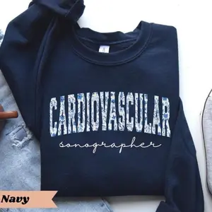 Cardiac Sonographer Sweatshirt, Unisex Cardiovascular Ultrasound Tech Crewneck, Cute Sonography Shirt, Soft Cotton RDCS Top For Medical Students