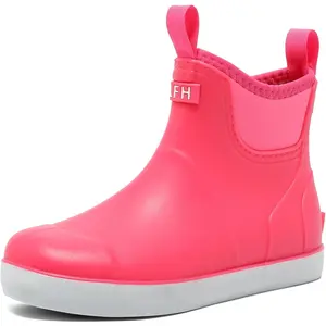 Women's Deck Boots, Rubber Rain Boots Chelsea Ankle Booties with Anti-Slip Sole Waterproof Fishing Shoes for Outdoor Work Garden Camping