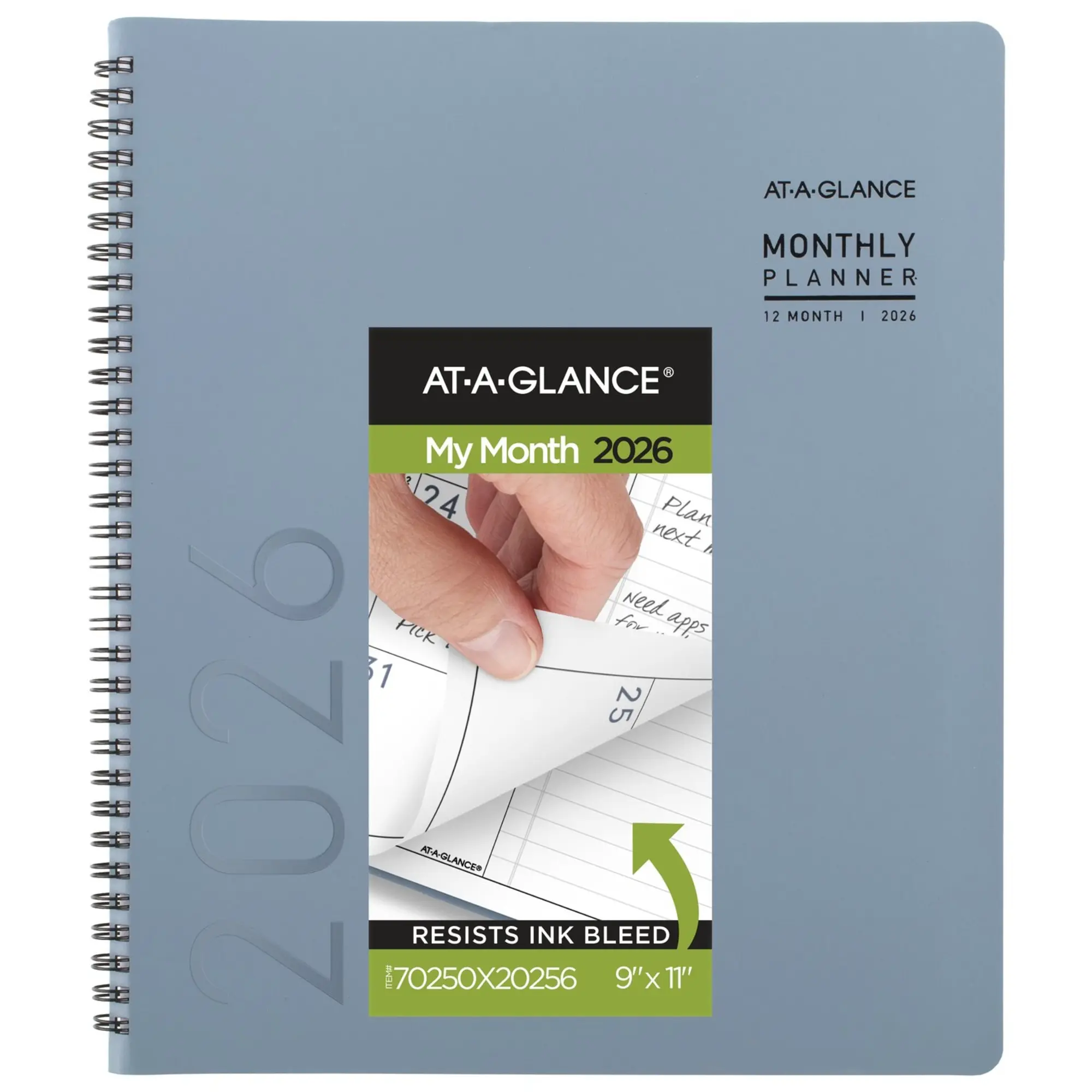 AT-A-GLANCE® Contemporary 2026 Monthly Planner, Drizzle, Large, 9" x 11"