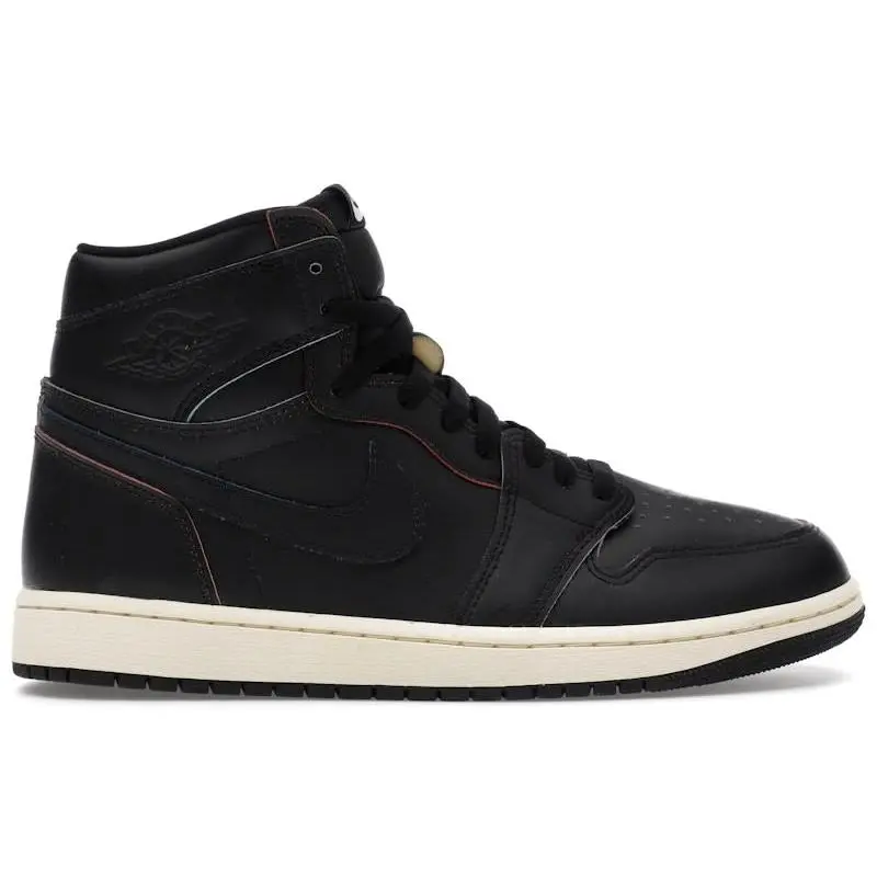 Jordan 1 Retro High OG “Self Expression” Men’s High-Top Lifestyle Basketball Sneakers Black Multi-Color Wear-Away Design Premium Leather Upper Air Cushioning Durable Rubber Outsole Classic AJ1 Streetwear Limited Edition Artistic Concept