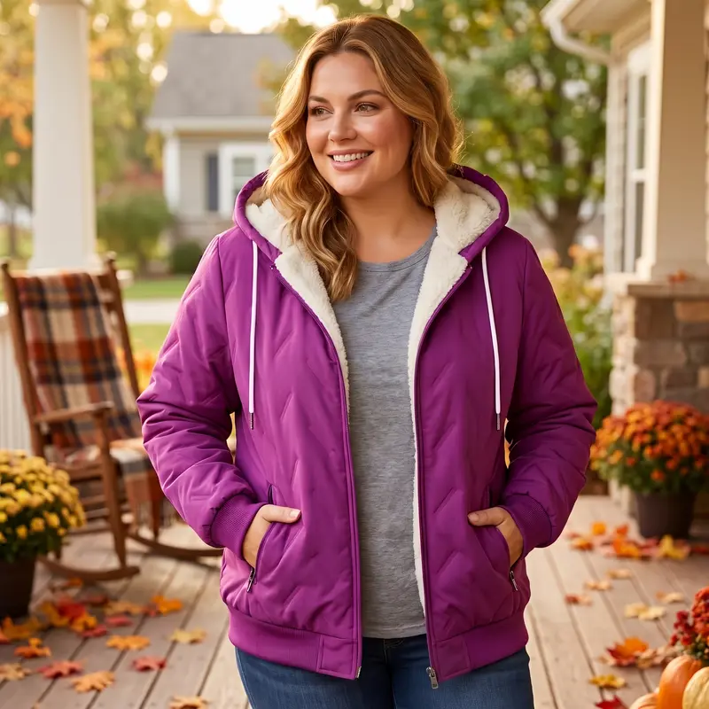 【JOGWAVE】Women’s Autumn/Winter New Casual Warm Fleece Hooded Sweatshirt Jacket